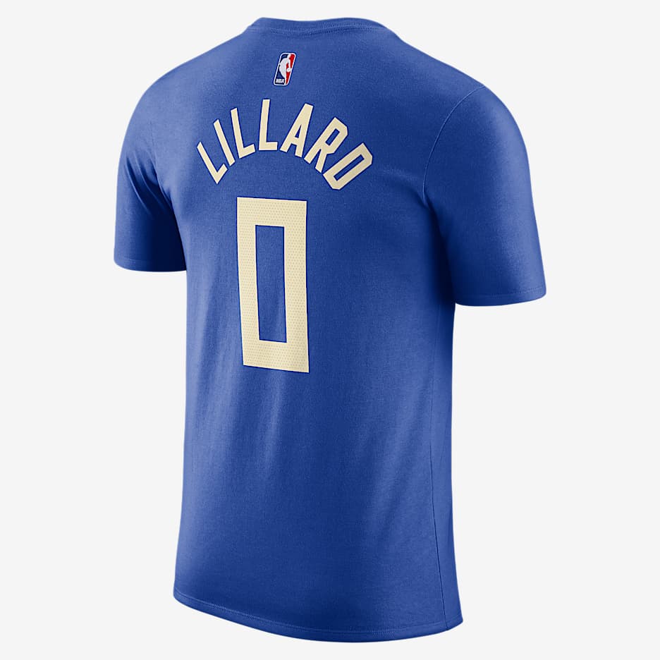 Playera Nike de la NBA para hombre Damian Lillard Milwaukee Bucks Essential City Edition. Nike